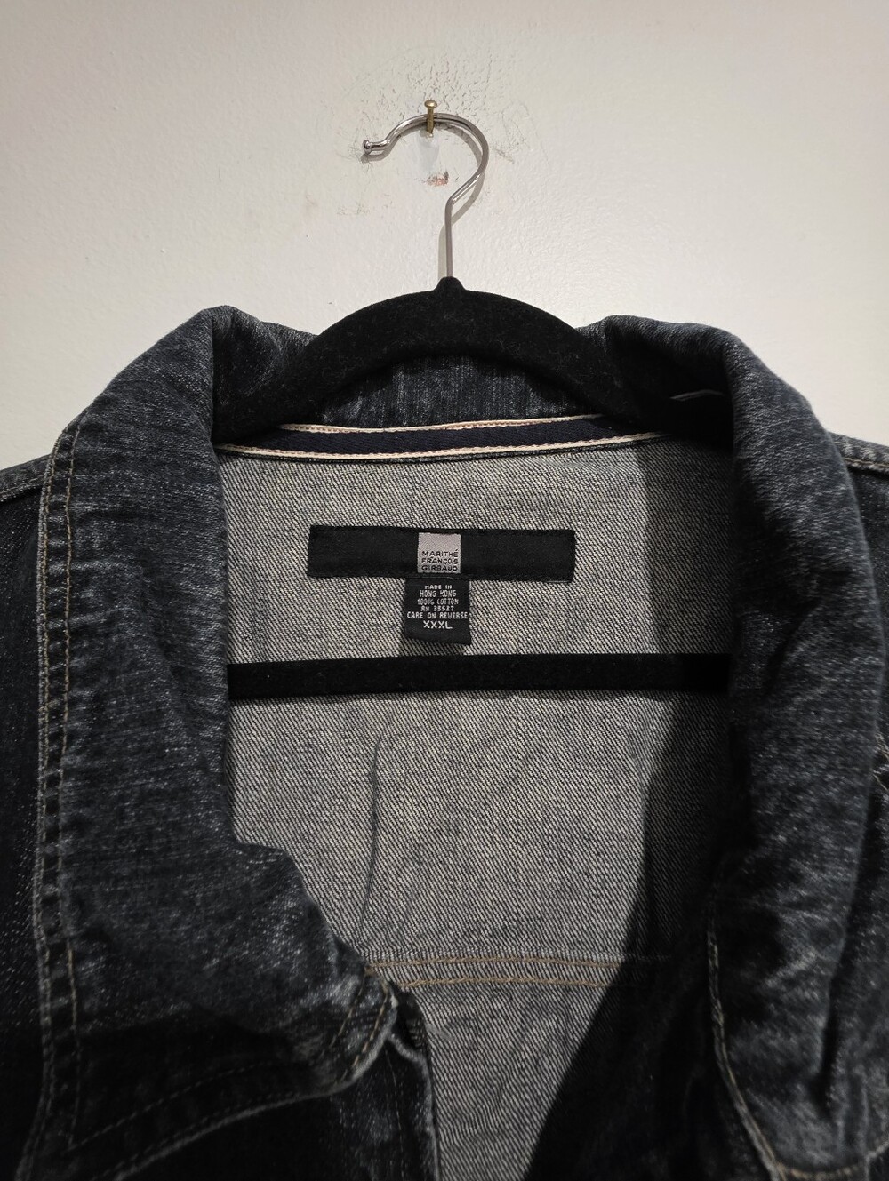 Vintage Marithé François Girbaud Dark Wash Denim Zip Jacket Men's XXXL 3XL 90s - Picture 5 of 12